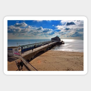 Bournemouth Pier And Beach Dorset England Sticker